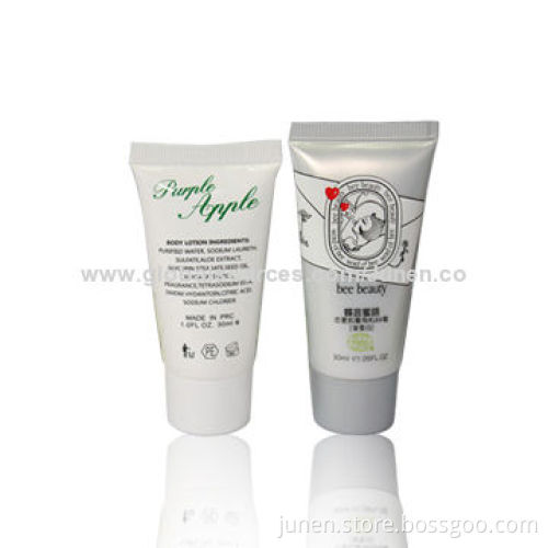 White cosmetic plastic tube, various printings are available